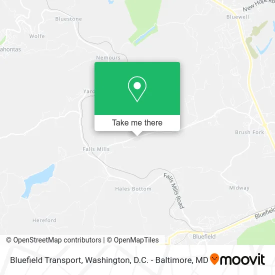 Bluefield Transport map