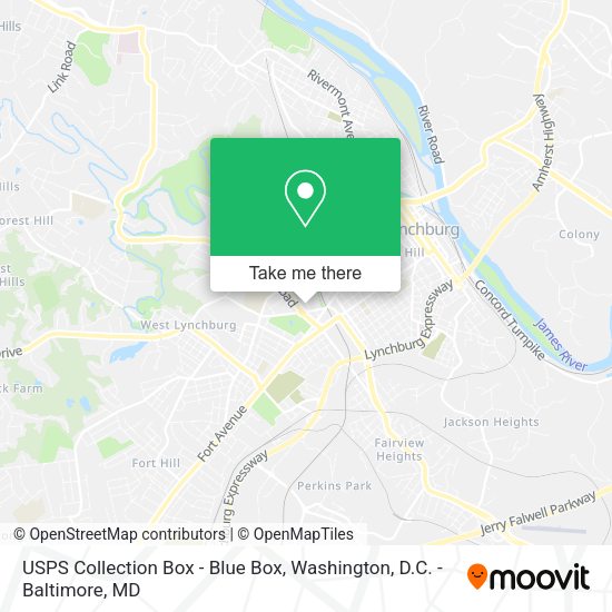 USPS Collection Box - Blue Box map