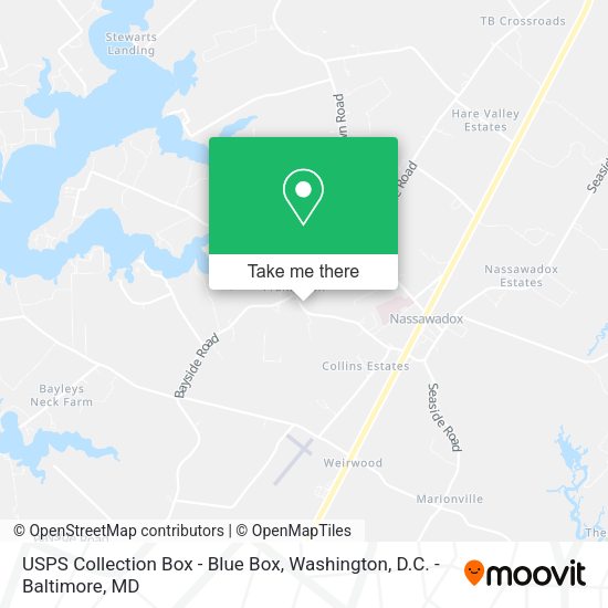 USPS Collection Box - Blue Box map