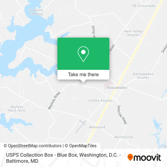 USPS Collection Box - Blue Box map