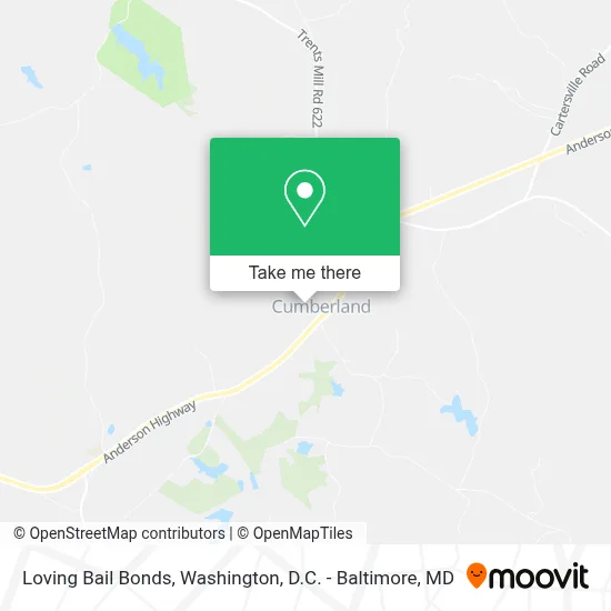 Loving Bail Bonds map