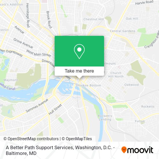 A Better Path Support Services map