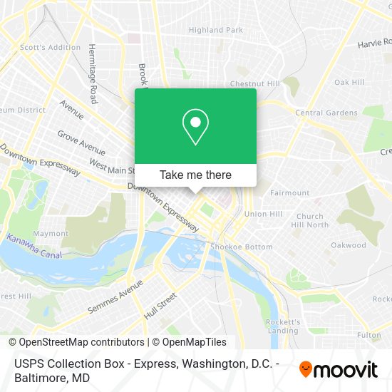 USPS Collection Box - Express map
