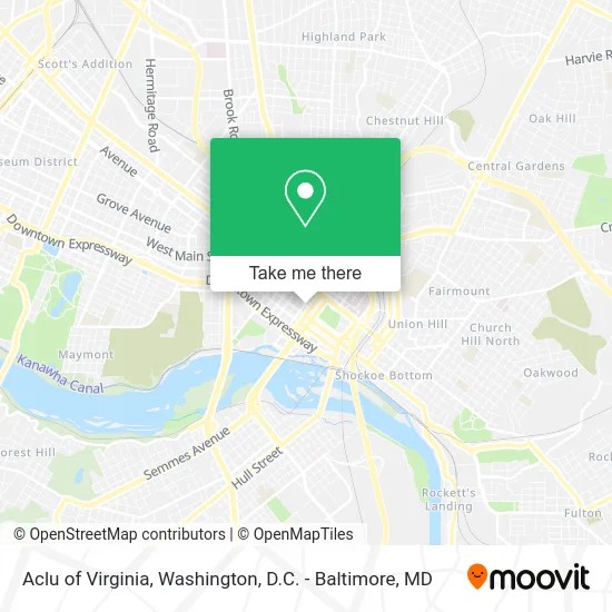 Aclu of Virginia map
