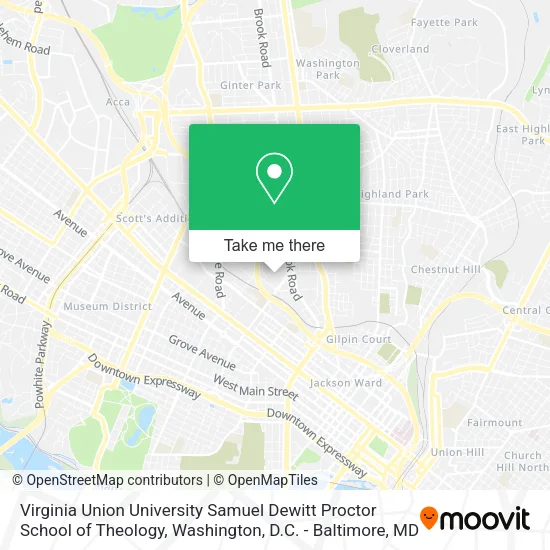Virginia Union University Samuel Dewitt Proctor School of Theology map