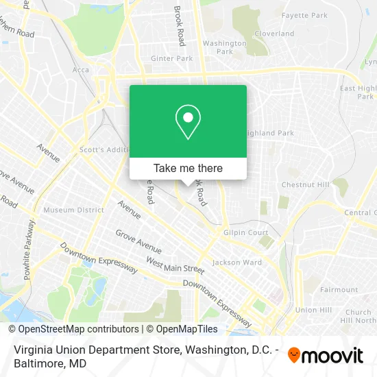 Virginia Union Department Store map