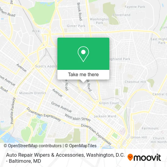 Mapa de Auto Repair Wipers & Accessories