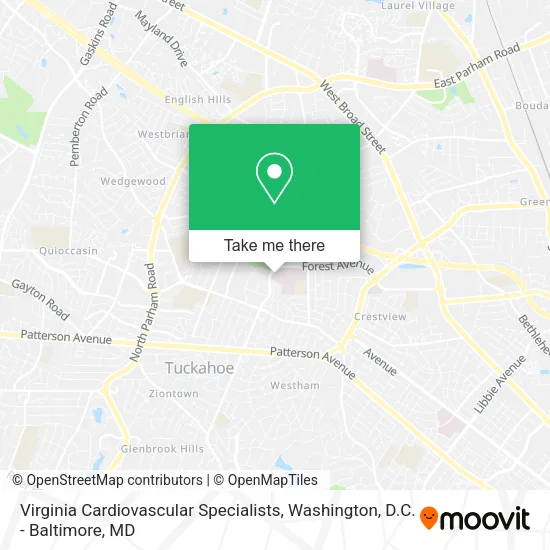 Mapa de Virginia Cardiovascular Specialists