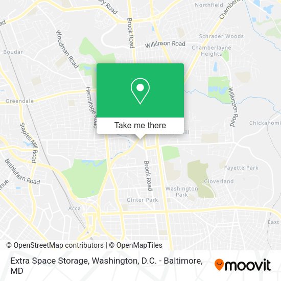Extra Space Storage map