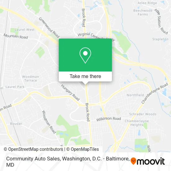 Community Auto Sales map