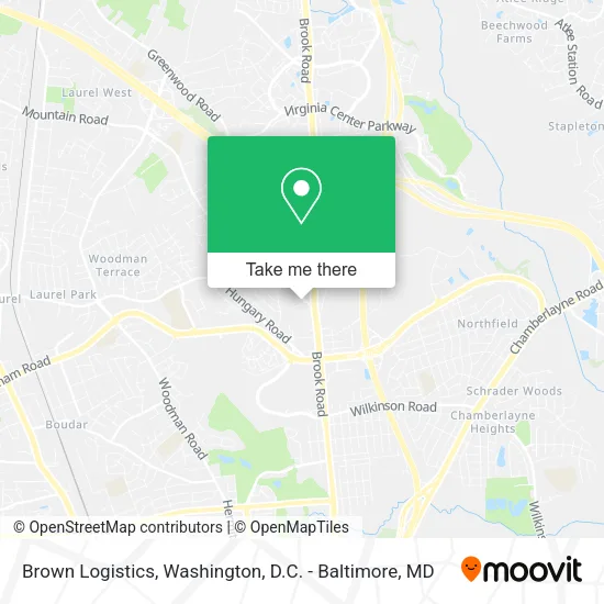 Brown Logistics map