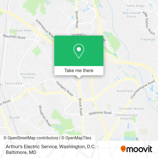 Arthur's Electric Service map