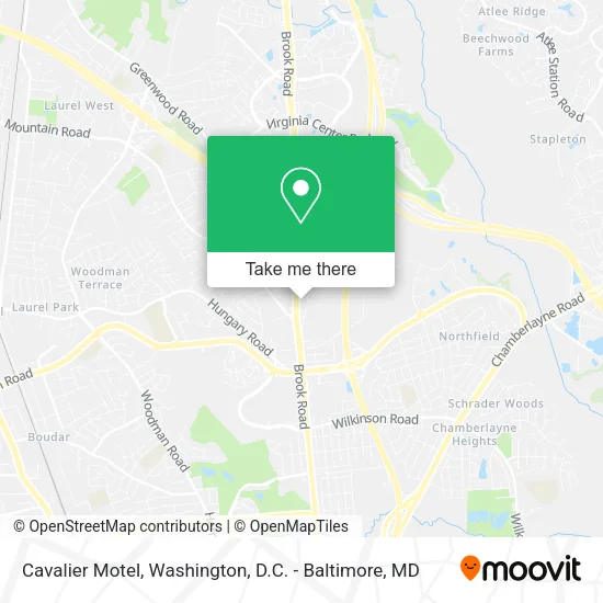 Cavalier Motel map
