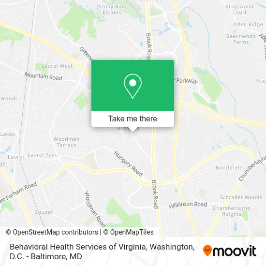 Behavioral Health Services of Virginia map