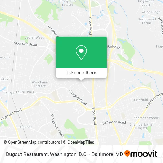 Dugout Restaurant map