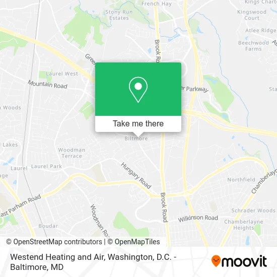 Westend Heating and Air map
