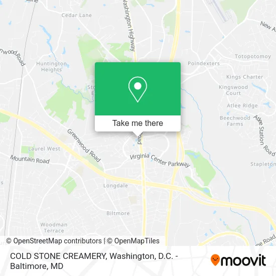 COLD STONE CREAMERY map