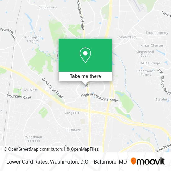 Lower Card Rates map