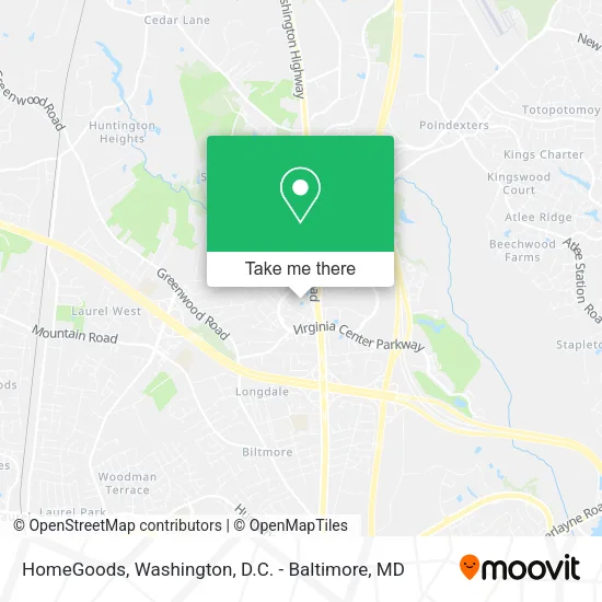 HomeGoods map