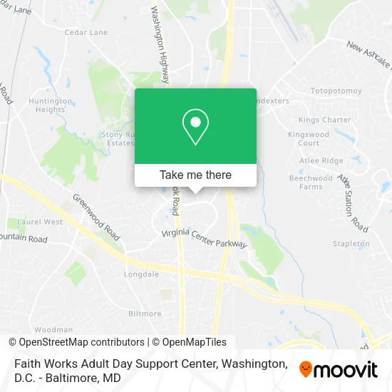 Faith Works Adult Day Support Center map