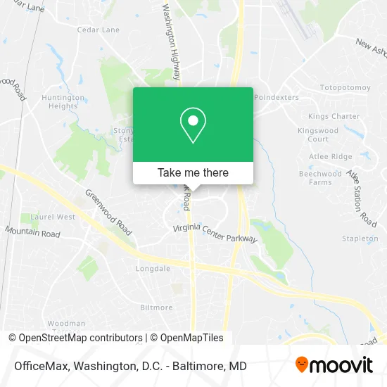 OfficeMax map