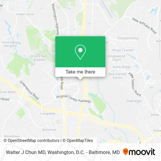 Walter J Chun MD map