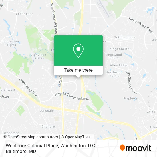 Wectcore Colonial Place map