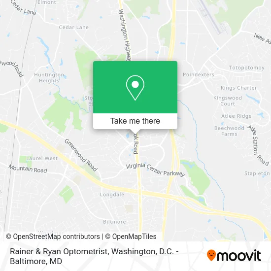 Rainer & Ryan Optometrist map