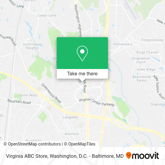 Virginia ABC Store map