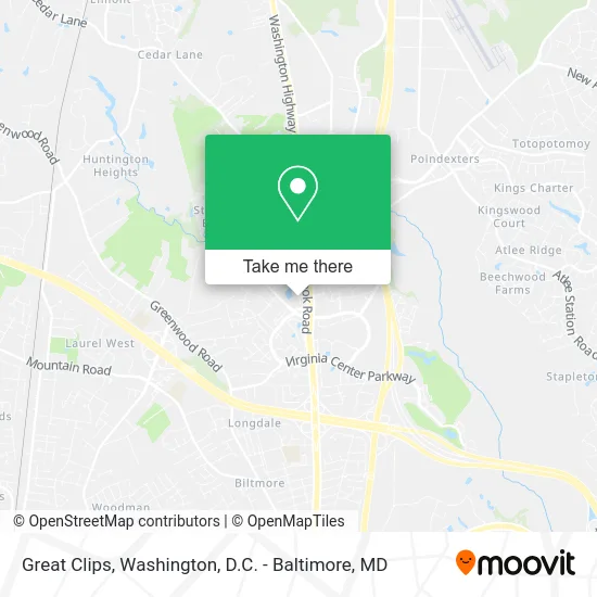 Great Clips map