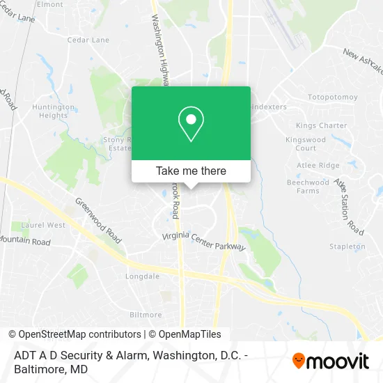 ADT A D Security & Alarm map