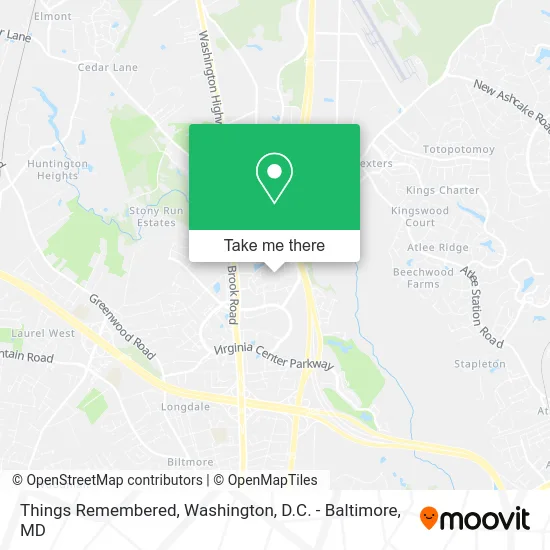 Things Remembered map