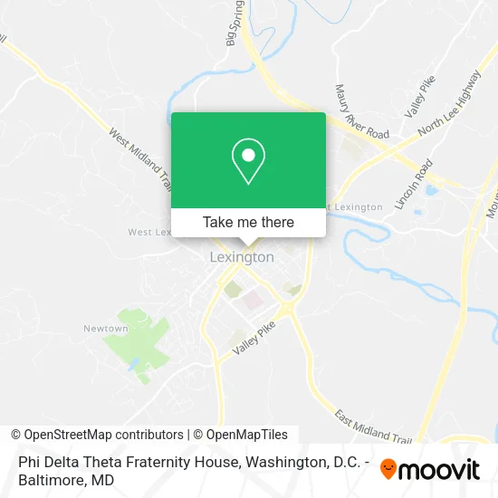 Mapa de Phi Delta Theta Fraternity House