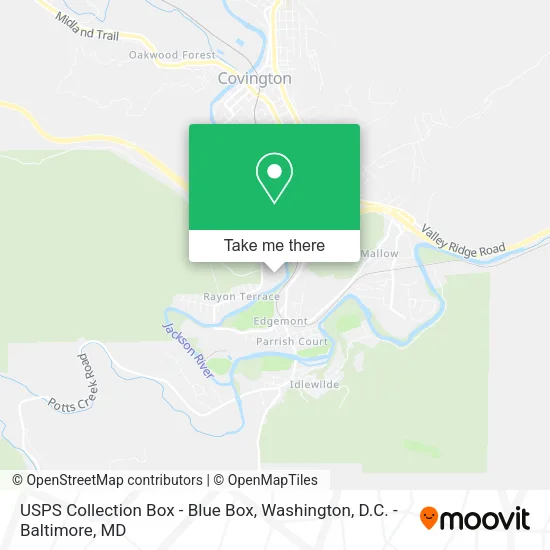 USPS Collection Box - Blue Box map