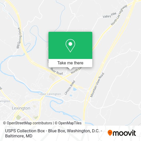 USPS Collection Box - Blue Box map