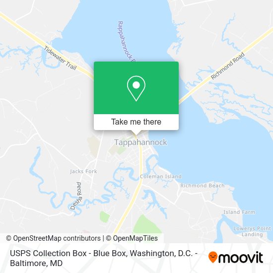 USPS Collection Box - Blue Box map