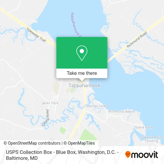 USPS Collection Box - Blue Box map