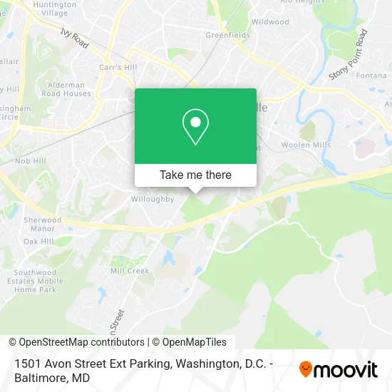 Mapa de 1501 Avon Street Ext Parking