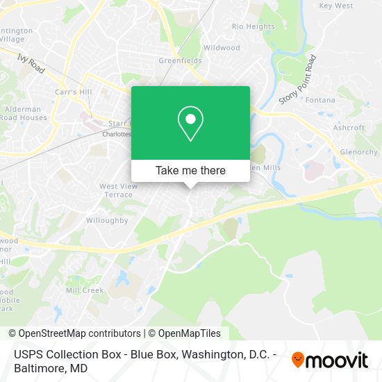 USPS Collection Box - Blue Box map