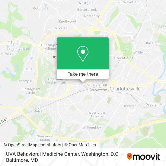 UVA Behavioral Medicine Center map