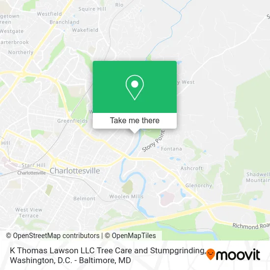 K Thomas Lawson LLC Tree Care and Stumpgrinding map
