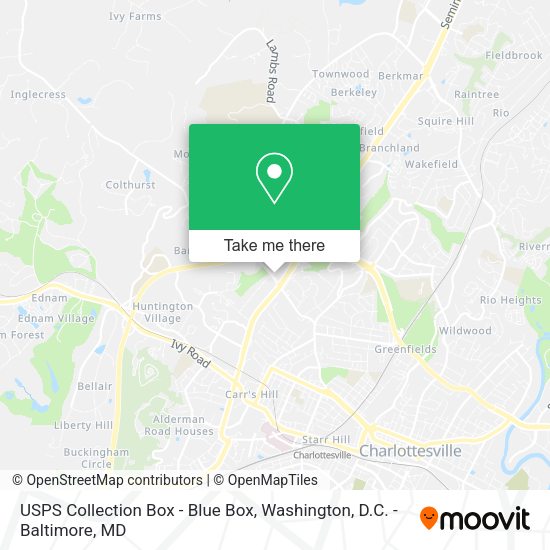USPS Collection Box - Blue Box map
