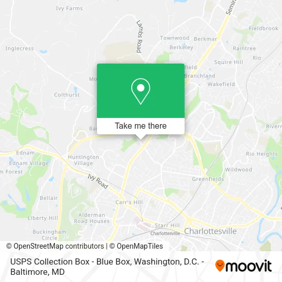 Mapa de USPS Collection Box - Blue Box