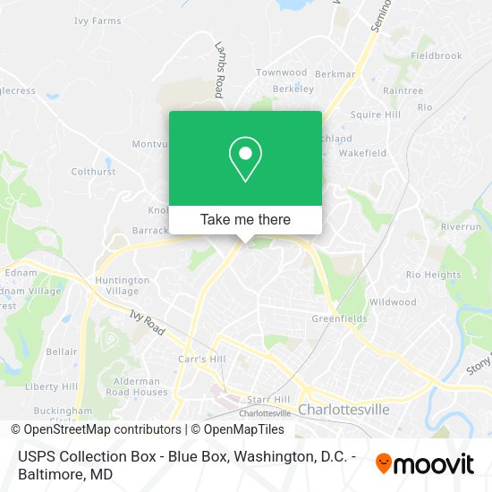 USPS Collection Box - Blue Box map