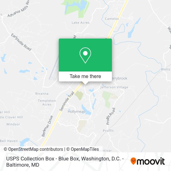 USPS Collection Box - Blue Box map