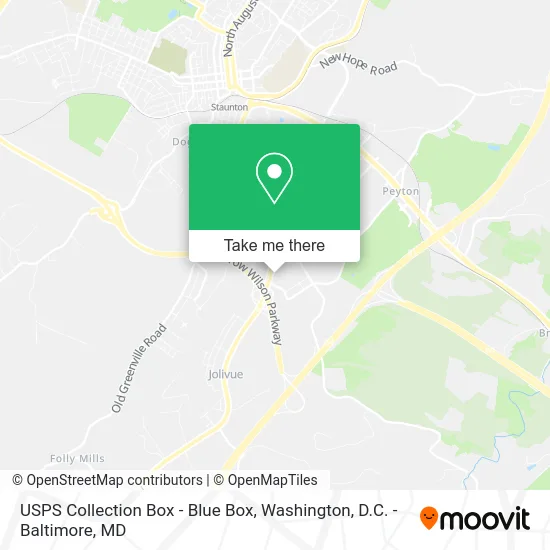 USPS Collection Box - Blue Box map