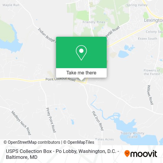 USPS Collection Box - Po Lobby map