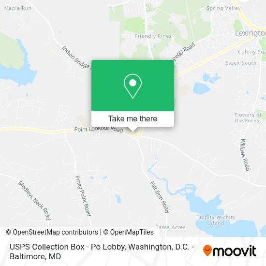 Mapa de USPS Collection Box - Po Lobby