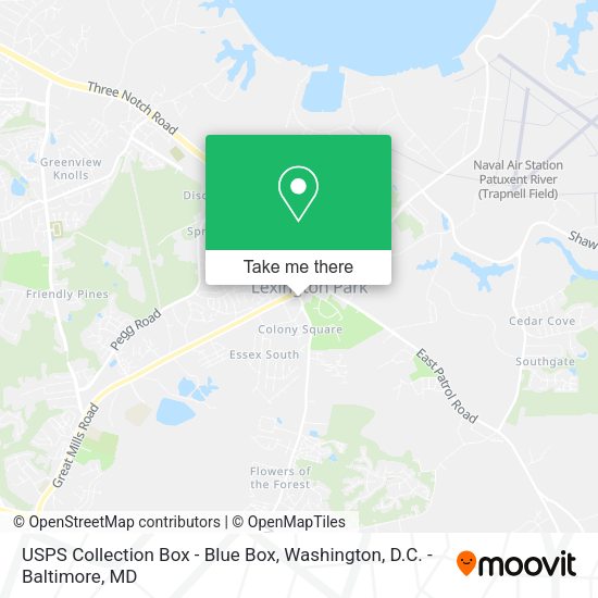 USPS Collection Box - Blue Box map