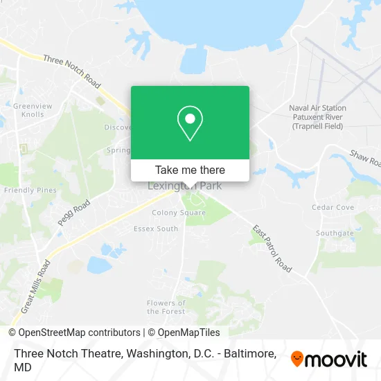 Three Notch Theatre map